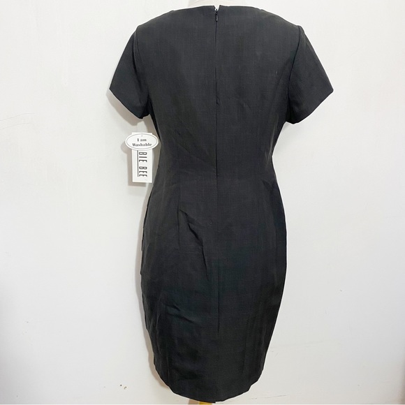 ROBBIE BEE NWT linen finish- zip back lined bodice sheath dress 10 run small - Picture 5 of 9